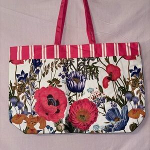 Estee Lauder Floral Tote with Pink and Blue